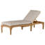 Club Teak 82.38" Long Reclining Single Chaise with Cushions-67867913-67730022-67730015
