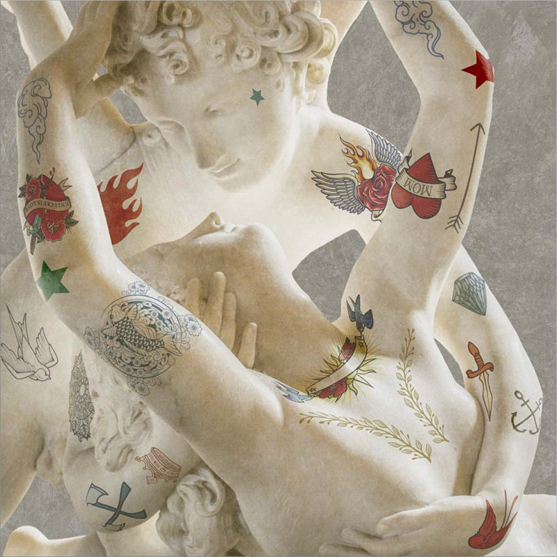 Tatoo Lovers (Cupidon & Psyché) par Steven Hill - Photographie sur toile tendue