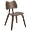 47cm H Low Back Side Chair in Brown
