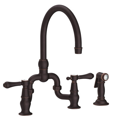 Chesterfield Kitchen Bridge Faucet with Side Spray