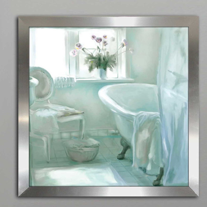 « ambiance », reproduction de peinture à l’acrylique encadrée, H 33,5 po x l 33,5 po x P 0,75 po