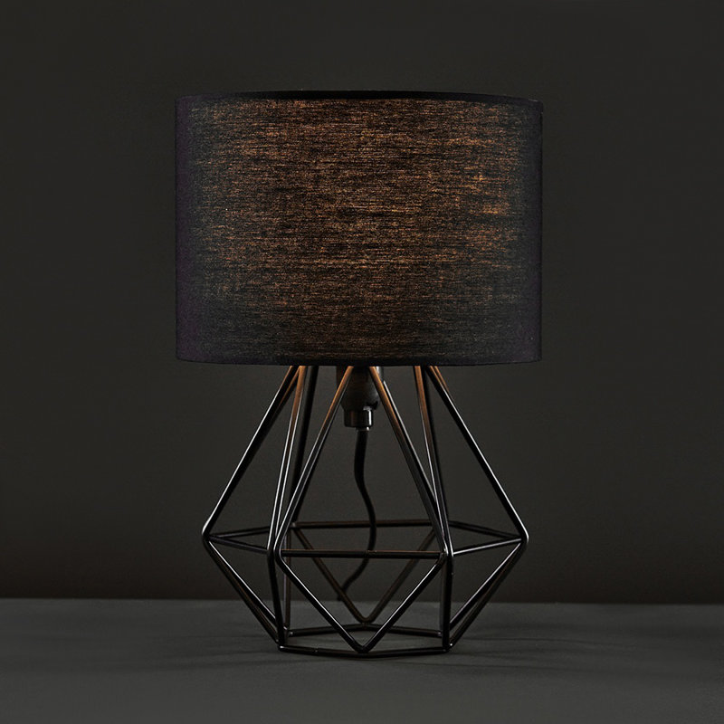 Bartelt Metal Table Lamp, Yes, Black, Black