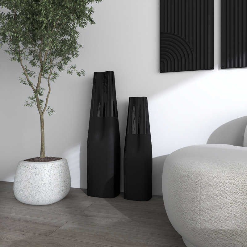 Vase de plancher en céramique / porcelaine, 38 po x 10 po x 8 po