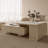 Design sense cream style solid wood coffee table