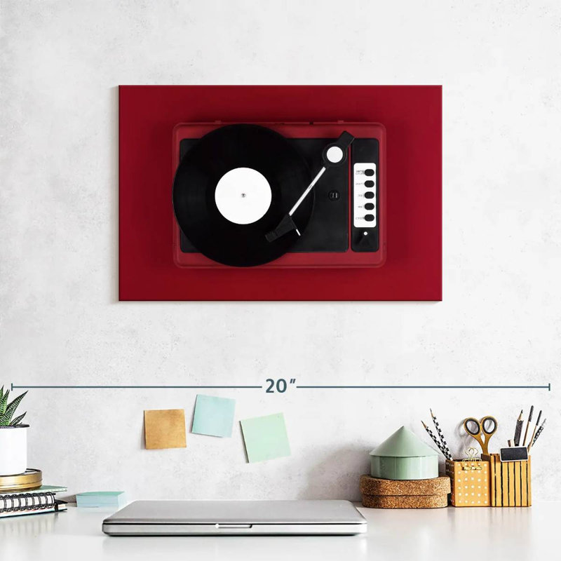 Abarca Red Turntable, 8" H x 12" W