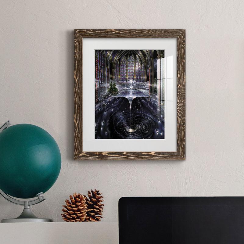 Genèse I - cadre photo, Encadré de bois de noyer, H 24 po x l 18 po x P 1,5 po