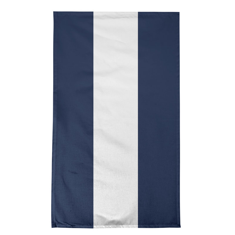 Serviette de thé à rayures pour équipe de football tampa bay, Navy Blue/White New York Bronx Baseball, Sergé de coton