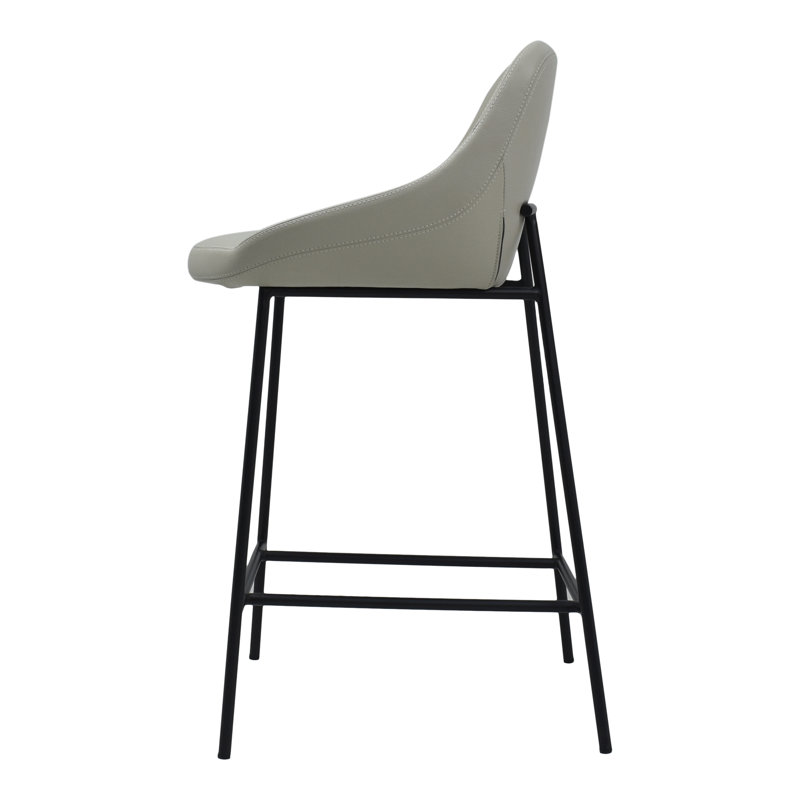 Shelby Wood Counter Stool, Black, Counter Stool (27.2" Seat Height)
