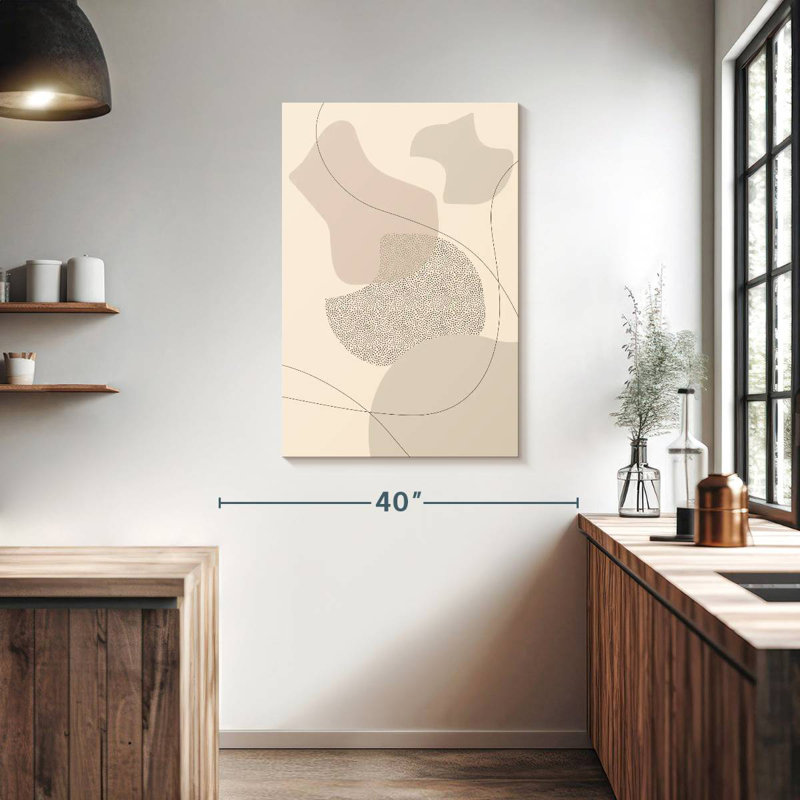 Avery Mid-Century brun abstrait II, H 39 po x l 26 po