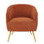Chaise d'appoint moderne en velours côtelé avec pieds en métal doré-1176985057