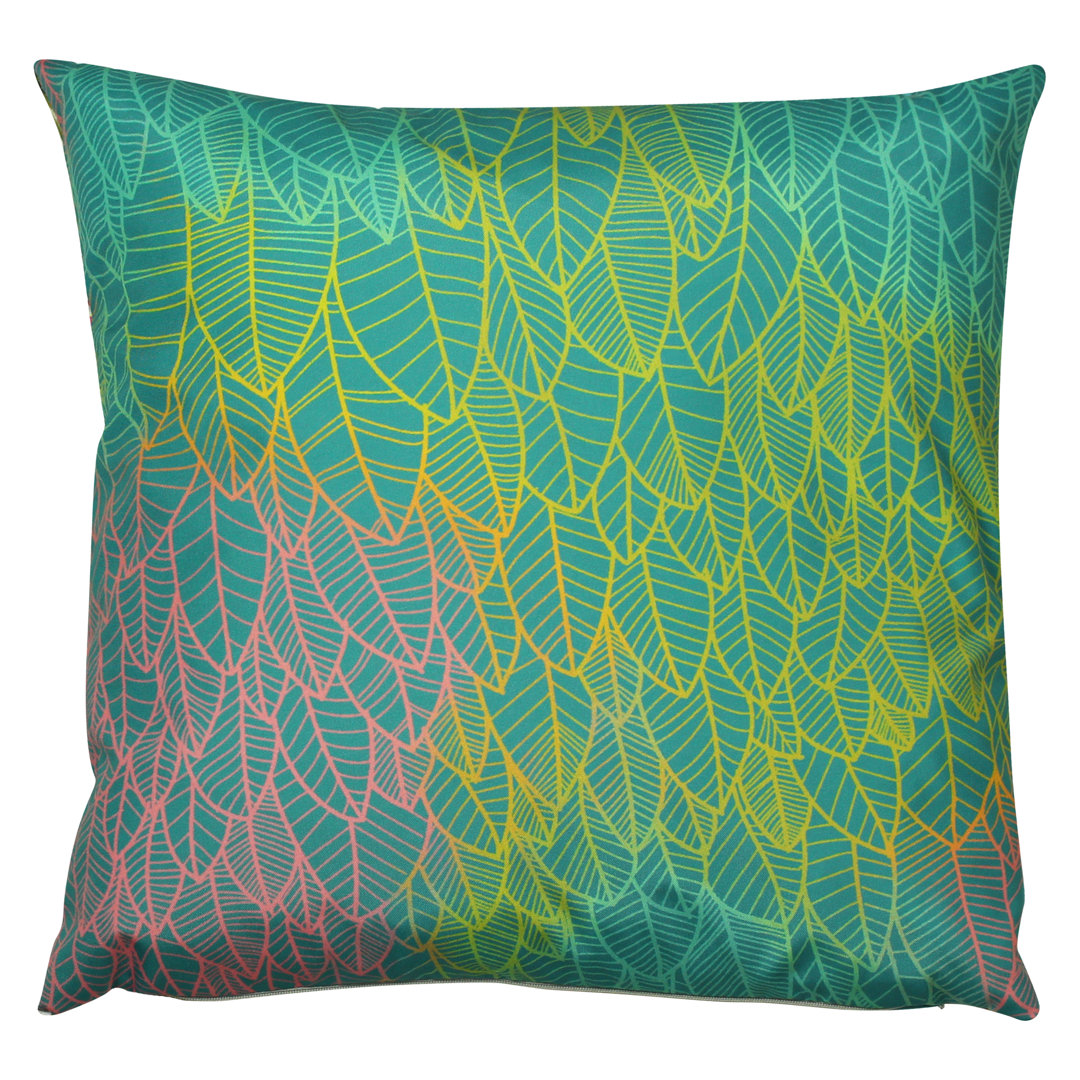 Indoor / Outdoor Floral Square Cushion Cover