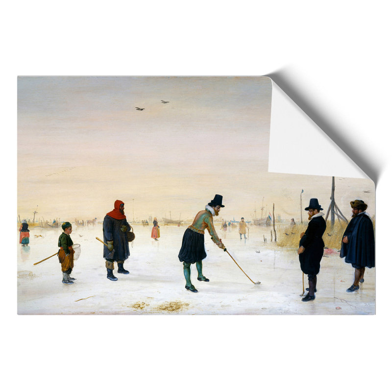 Playing Golf on the Ice by Hendrick Avercamp - Frameless Print, 21cm H x 30cm W x 0.1cm D