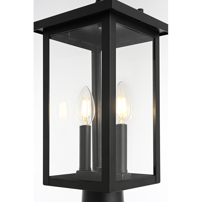 Lampadaire d'extérieur noir 7 po Mershon