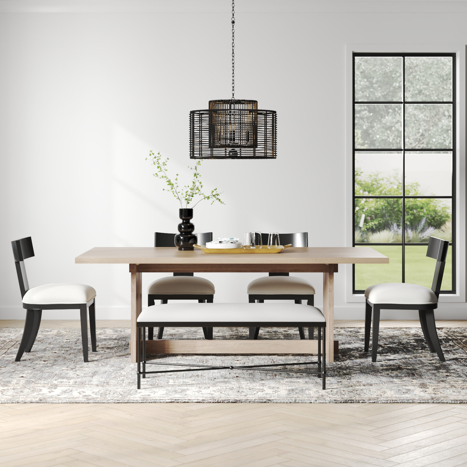 Dalina 84"ining Table, Light Brown
