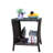 Outdoor Brown Coffee Table With Glass - Resistance, , Assemble Patio In Clear Glass, Assembly Required Now Kit-981132807