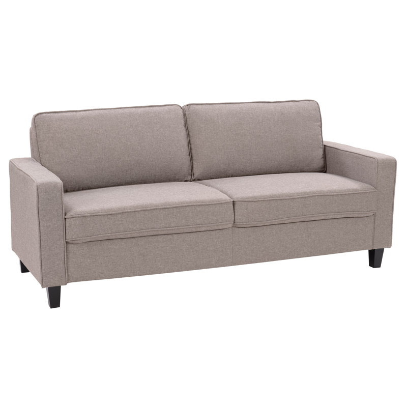 Canapé à accoudoirs carrés 77,5 po, Taupe