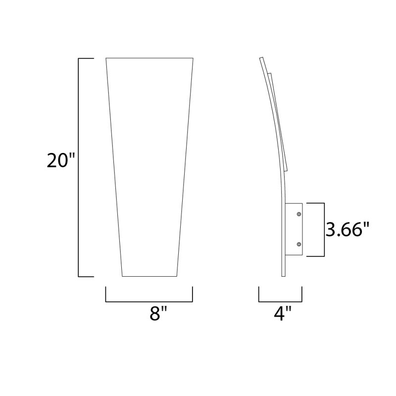Castone LED Wall Light, White