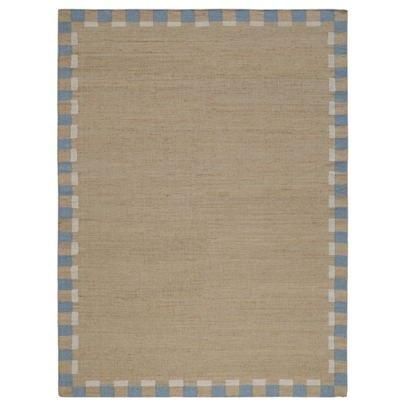 Tapis d'intérieur en jute Heidi, Bleu, 3 pi x 5 pi