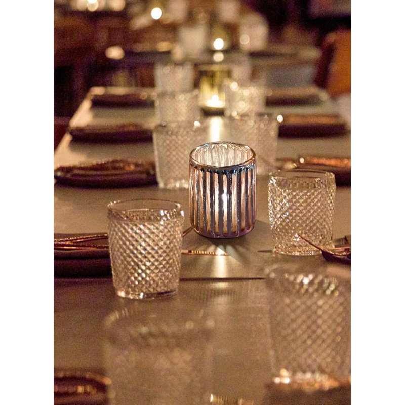 3'' H Glass Tabletop Votive Holder