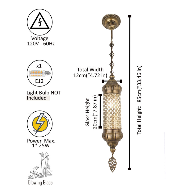 Roozbeh 1 - Light Brass Novelty Pendant