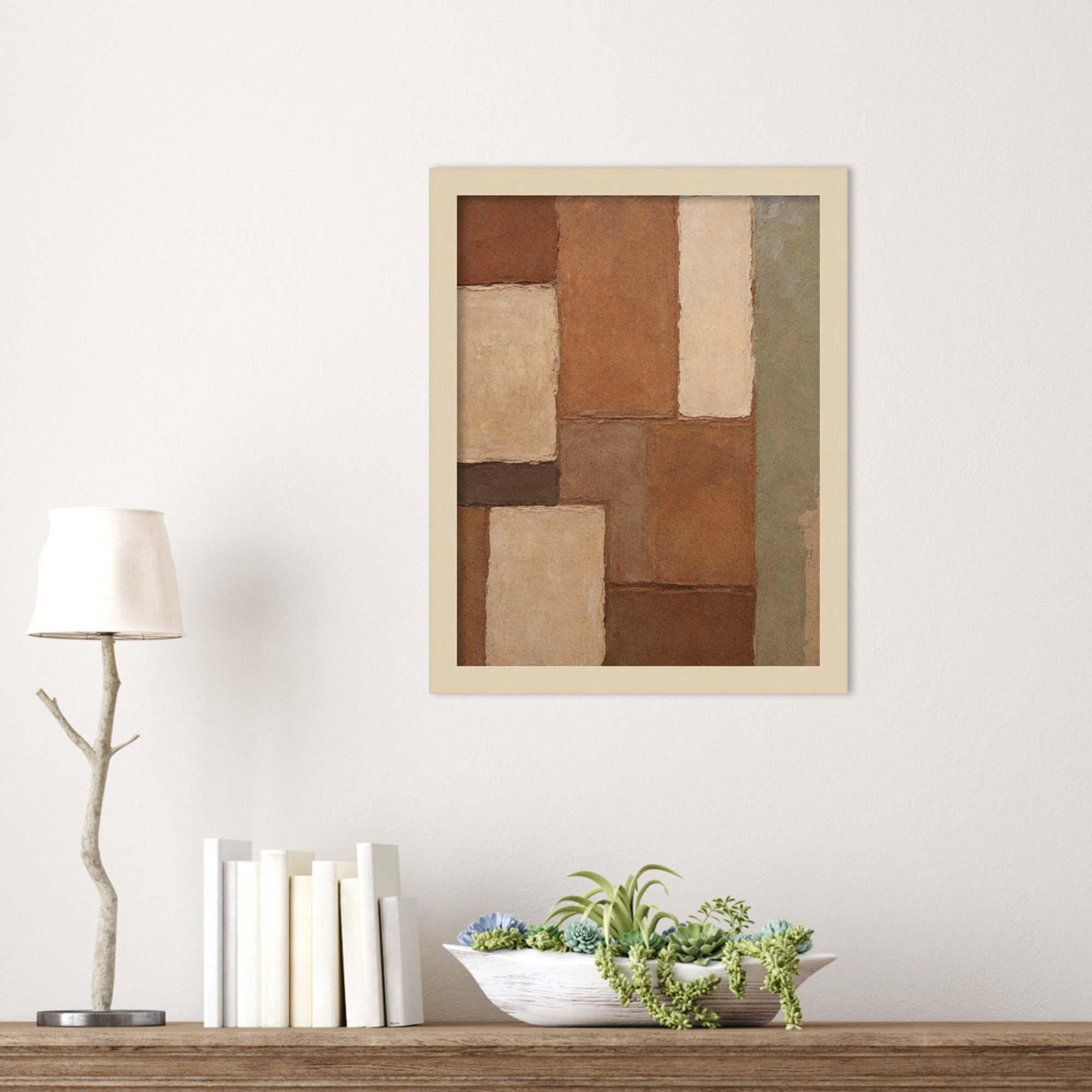 Arcilla by Dan Hobday Wood Framed Wall Art Print, 17" H x 14" W, Brown