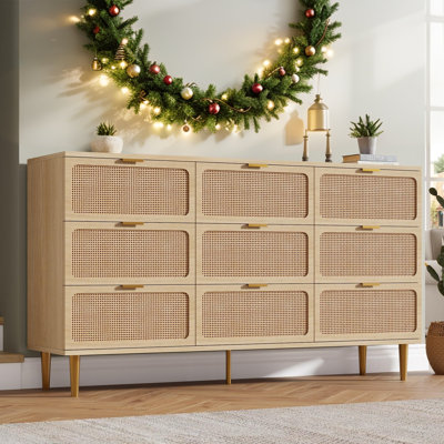150.9 cm W Chest of 9 Drawers