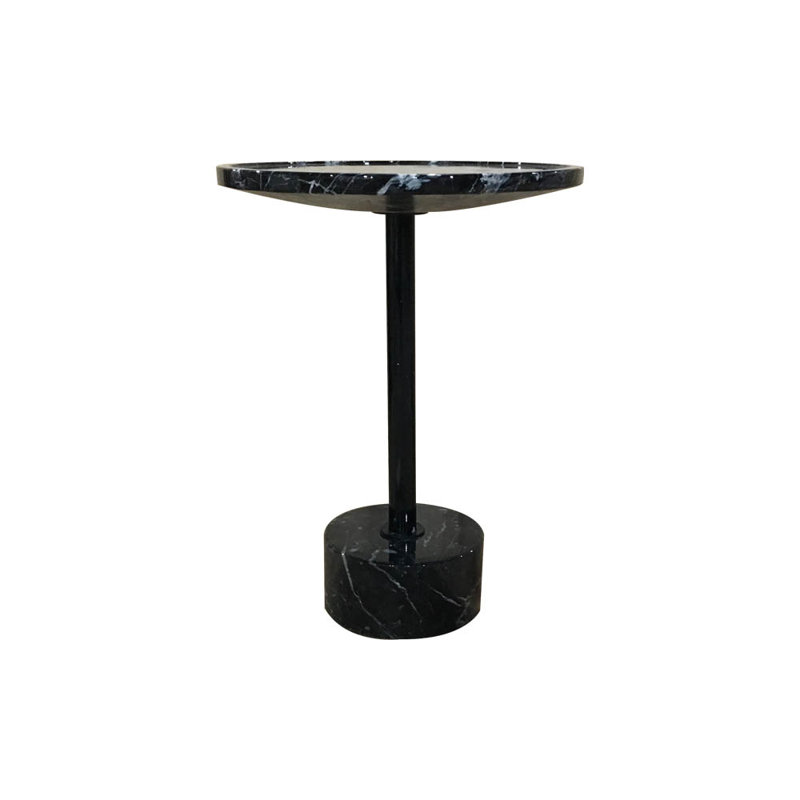 Aurelea Pedestal End Table, Black