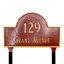 Plaque d'adresse sur 2 lignes pour pelouse-23376960-23376986