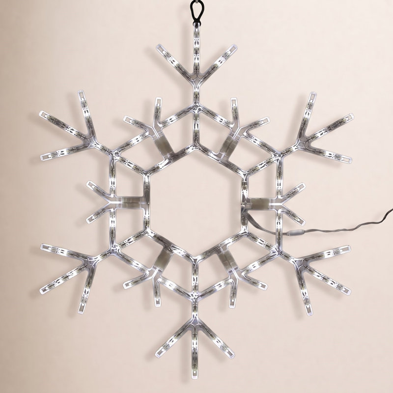 LED Folding Snowflake Lighted Display, 36" H, Cool White