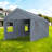 12' X 20' Heavy Duty Carport Canopy, Portable Garage For Boats & Vehicles. Galvanized Steel Frame, Fade Pe Cover, 2 Doors, 4 Vent Windows, Easy Assembly, Grey Heavy-duty With Strong Frame. Ventilated-138476827-138476828