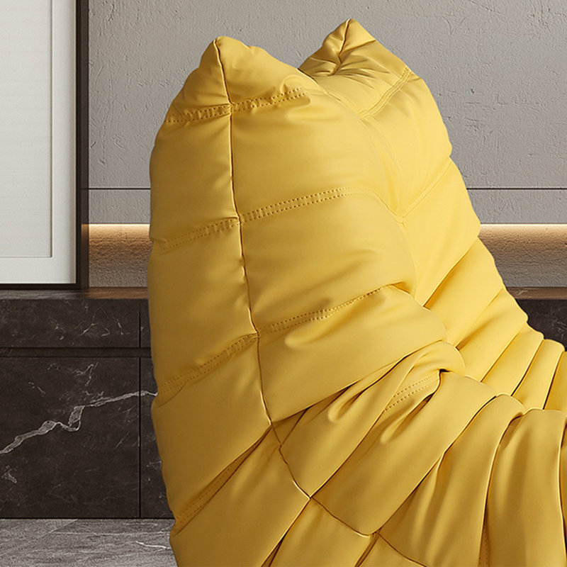 Retro luxury caterpillar bean bag sofa, Beige Faux Leather