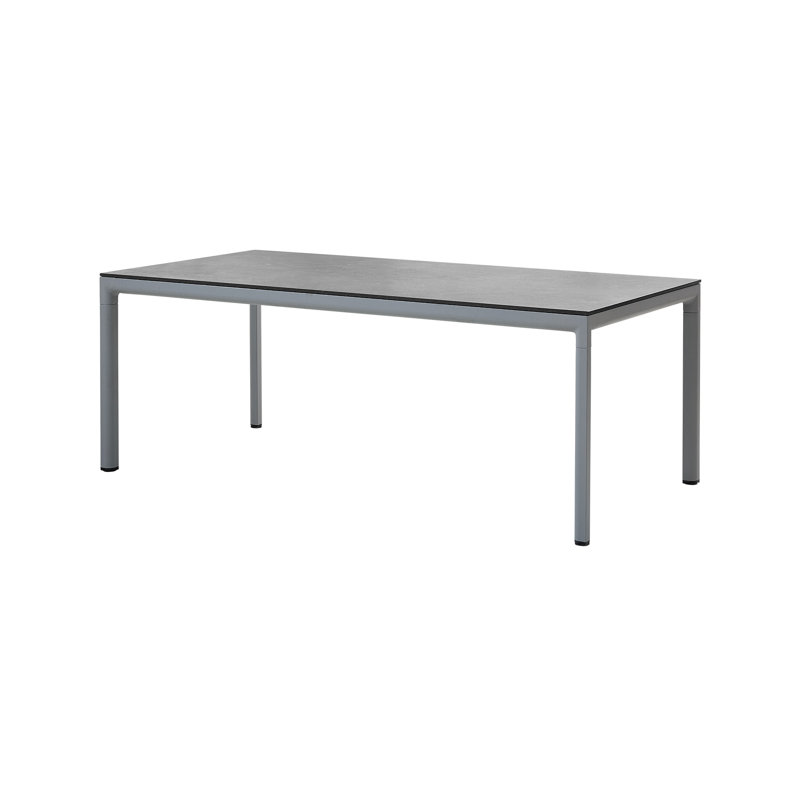 Drop Outdoor Dining Table, Black, Lava Gray
