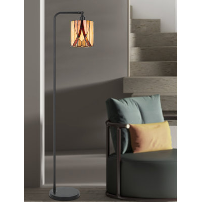 Lampe sur pied 60 watts en métal Tiffany Orestes Downbridge