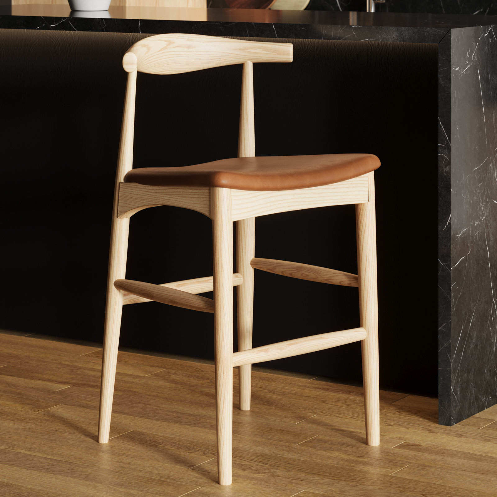 Ardo Bar and Counter Stool, Natural, Bar Stool (28.50" Seat Height)