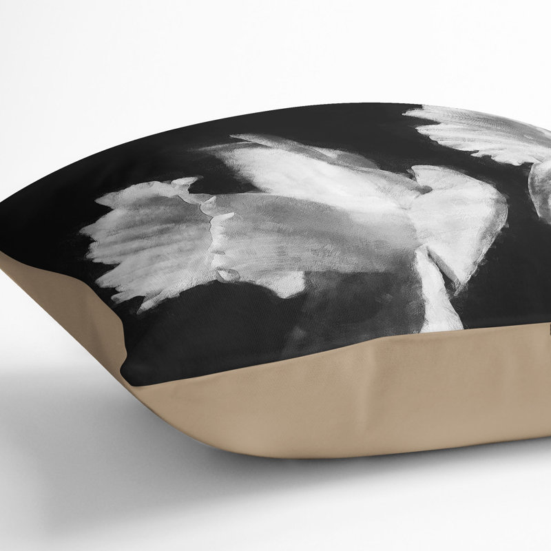 Floral Square Throw Cushion, 55cm H x 55cm W x 20cm D, Stone