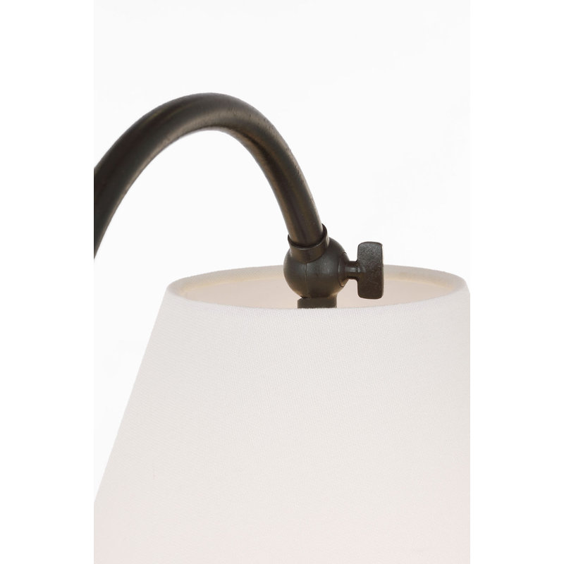 Dume 24" Arched Table Lamp, Aged Iron