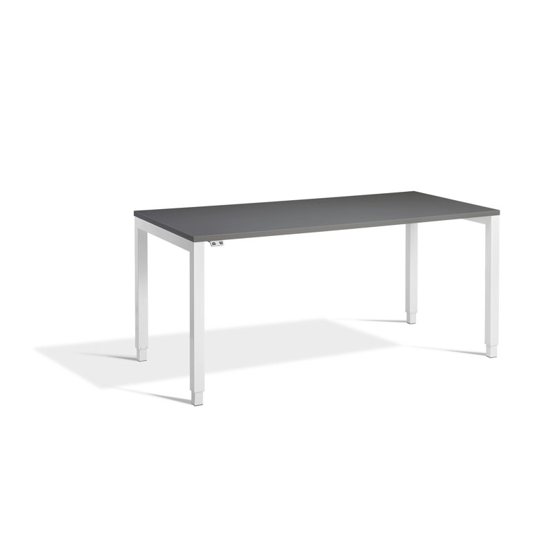 Toro Adjustable Metal Base Standing Desk, Graphite/White, 1170cm H x1400cm W x 800cm D