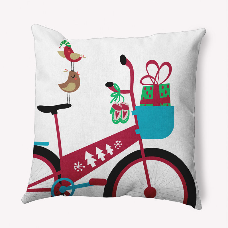 Coussin décoratif intérieur / extérieur en polyester, 18 po x 18 po, Carré