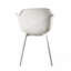 Chaises d'extérieur Lotus Chair - Polypropylène blanc, structure stable et résistante aux intempéries