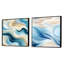 Coastal Harmony - ensemble de 2 collages carrés abstraits-101846084-101846080