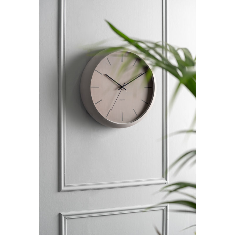 Metal Wall Clock, Warm Grey
