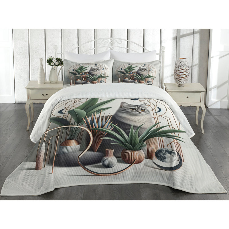 Floral Coverlet, King Coverlet + 2 Standard Shams