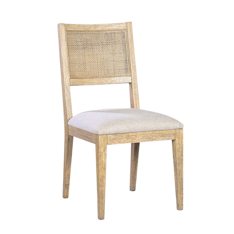 Caine II Upholstered Dining Chair, Ivory, Rabbit
