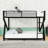 Metal Bunk Bed with Guardrails and Safety Ladder-302449335