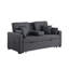 Causeuse convertible en lin gris foncé Cody Ii-528588109