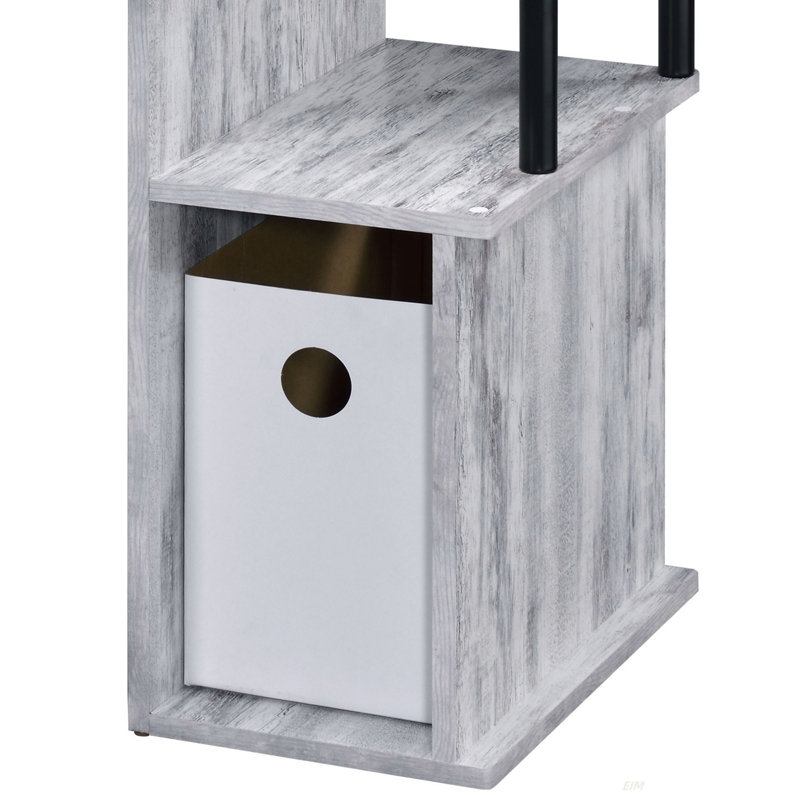 Bureau d'ordinateur avec rangement Lyphre, Gris, H 34,5 po x l 37,5 po x P 16,5 po