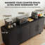 Buffet large noir à 4 portes