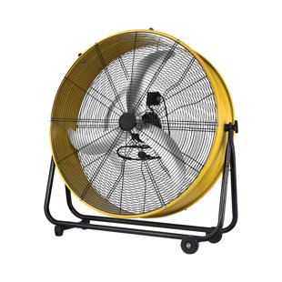 30" 3 Speed Heavy Duty Metal Industrial Drum Fan For Air Circulation – Yellow