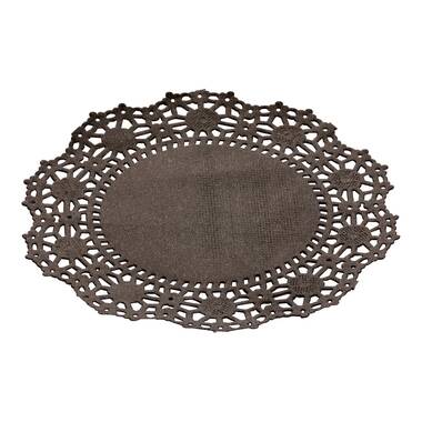 Pastry Tek Navy Blue Paper Doilies - Lace - 12 inch x 12 inch - 100 Count Box