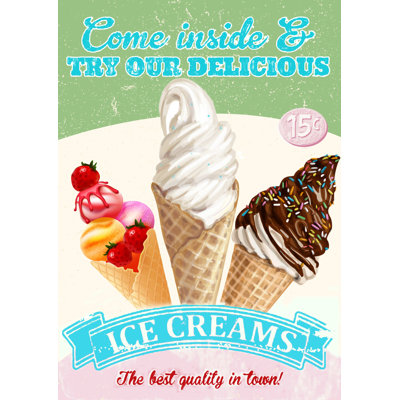 Ice Cream Parlour - No Frame Print